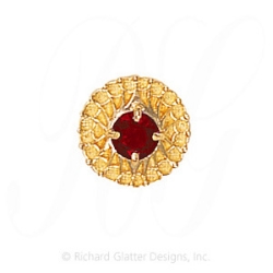 GS440 G - 14 Karat Gold Garnet Slide 